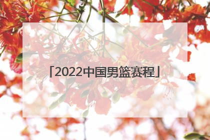 2022中国男篮赛程